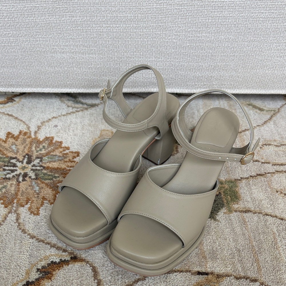 Beige Platform Heels